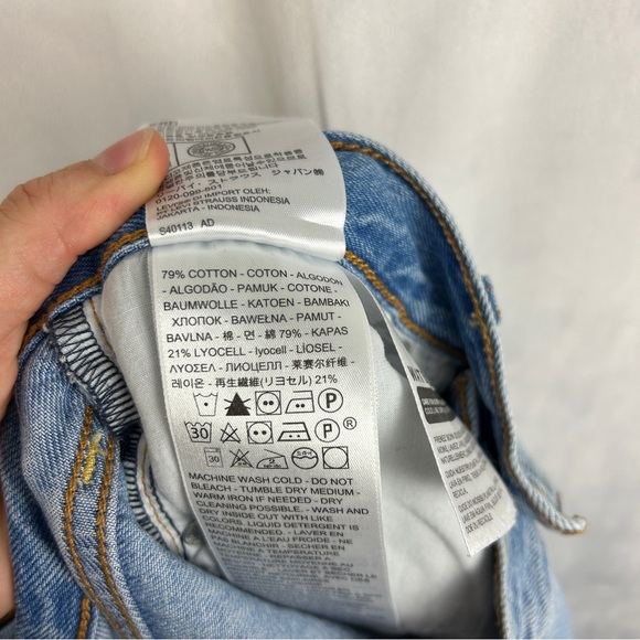 LEVI'S Jeans Ribcage Straight Blue Women's 29 Light Wash Relaxed Casual Ankle - Picture 5 of 5